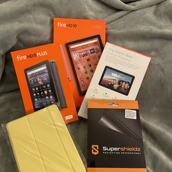 🔥 Amazon Fire Tablet Bundle – HD 10 + HD 8 Plus + Accessories 🔥
