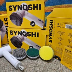 Power spin scrubber ( Rechargeable. Multiple attachments included)