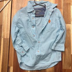 Us Polo 3t Button Down Long Sleeve Shirt