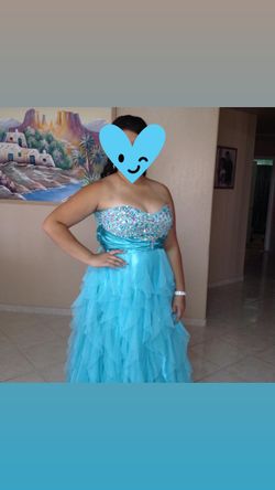 Blue prom dress