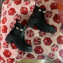 Madden Girl Black Summer Boots , Size 6