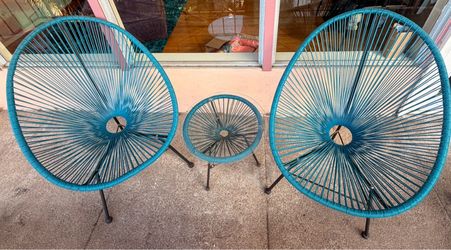 Full Turquoise Patio Set
