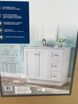 White 36 inch Vanity Combo