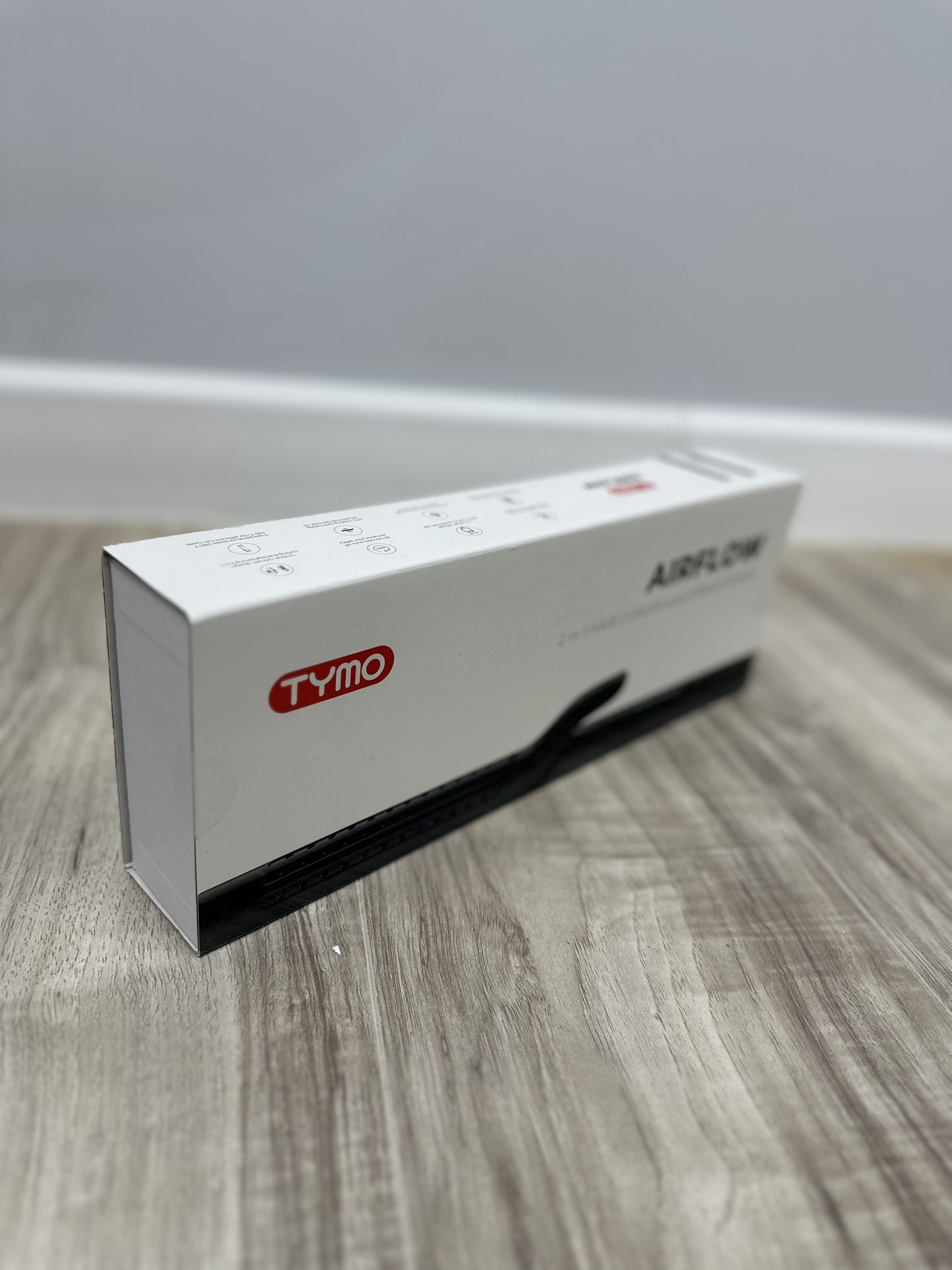 TYMO Airflow 2.0 Curling Iron Flat Iron - Hair Straightener and Curler 2 in 1, 1.25 Inch Curling Wand for Long Short Hair, Dual Voltage for Travel, 54