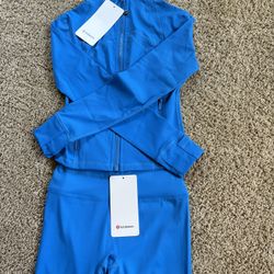 Lululemon electric electric blue set size 4