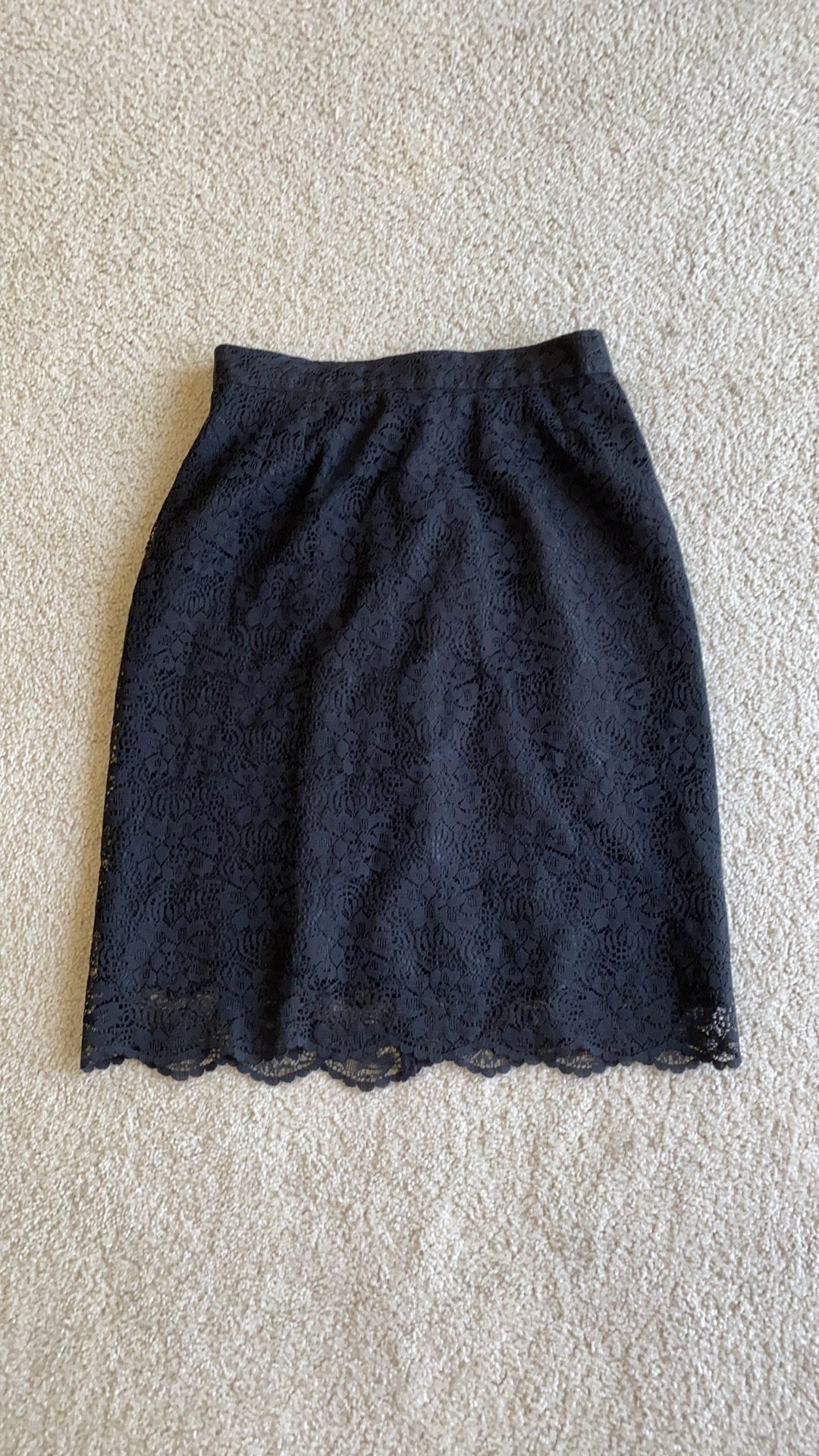 Black Lace Pencil Skirt