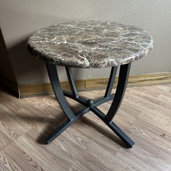 Brown Marble Side Tables