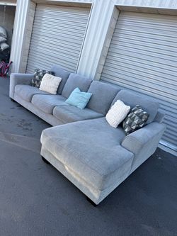 Grey sectional couch