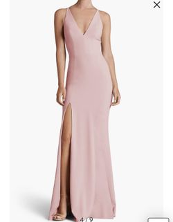 Dress the Population Iris Slit Crepe Gown