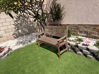 Patio teak bench