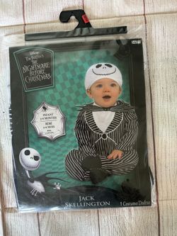 Jack The Nightmare Before Christmas baby costume size 3-6 months 