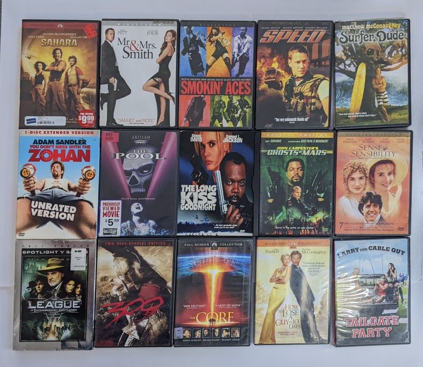 Job Group Lot 15 DVDs Movies Information Below