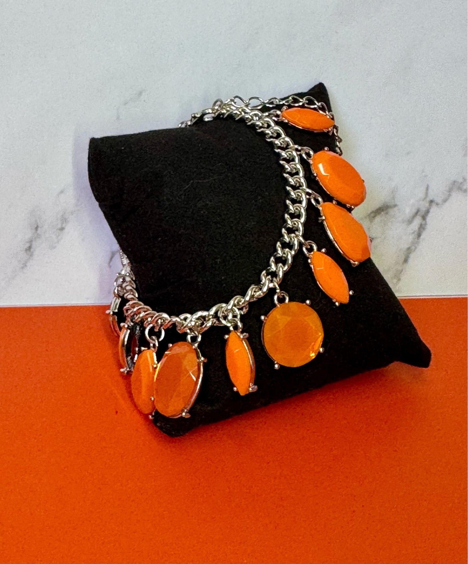 Orange Gemstone Bracelet