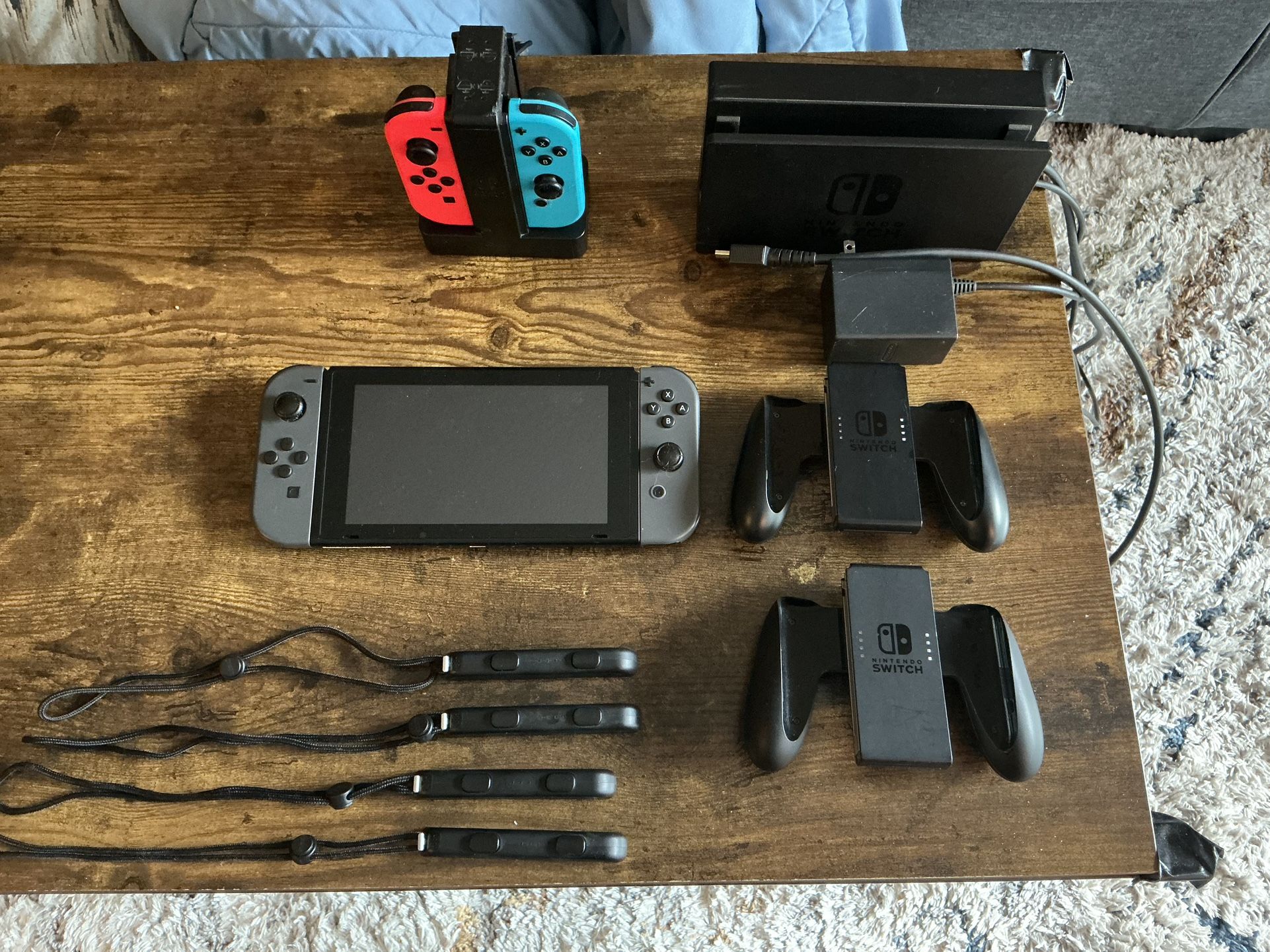 Nintendo Switch + 2 Controllers & Misc. Accessories