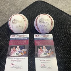 Kevin Hickey And Man Soo Lee 2005 Signed World Series Baseball