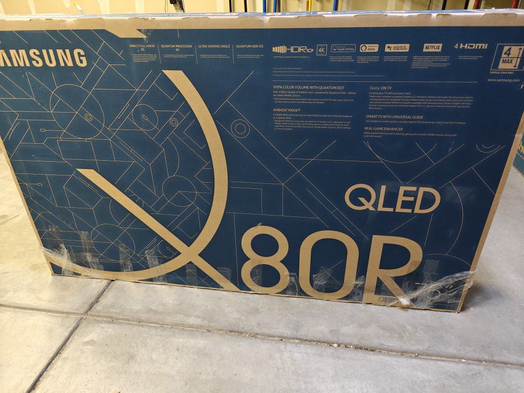 Samsung Q80R - 75 Inch QLED 4K TV, Original Box And Accessories 