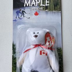 Maple the Bear (Rare) Retired Teenie Beanie Baby with TAG ERRORS & Date Errors from McDonald's!!!