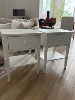 IKEA GULLABERG Nightstands (set of 2), with 1 drawer with shelf/white,