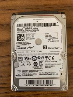 Samsung Seagate 1TB 2.5" SATA Hard Drive