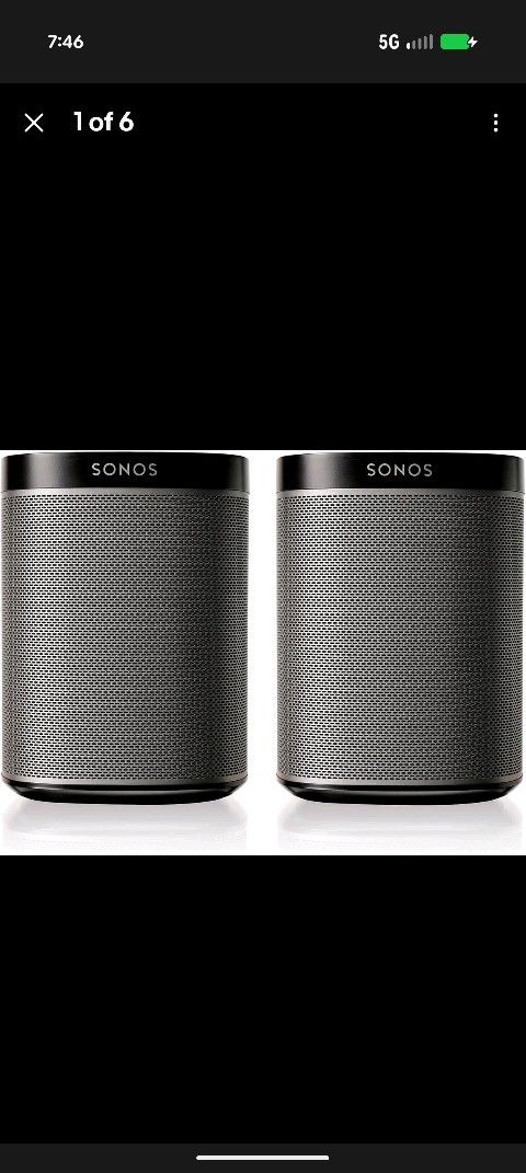 Lot Of 2x Sonos Play 1 Bluetooth Speakers - Works Excellent 