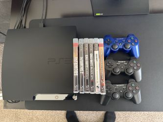 PS3 Slim Console Bundle with Controllers and Games
