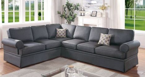 Brand new grey linen corner sectional