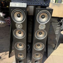 Onkyo Receiver And Polk Audio Speakers 