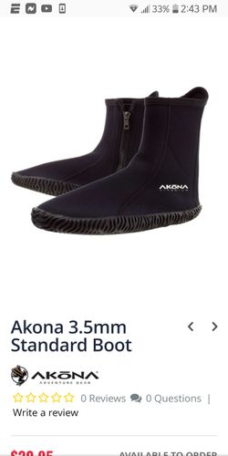 Akona water boots and aqua lung gloves