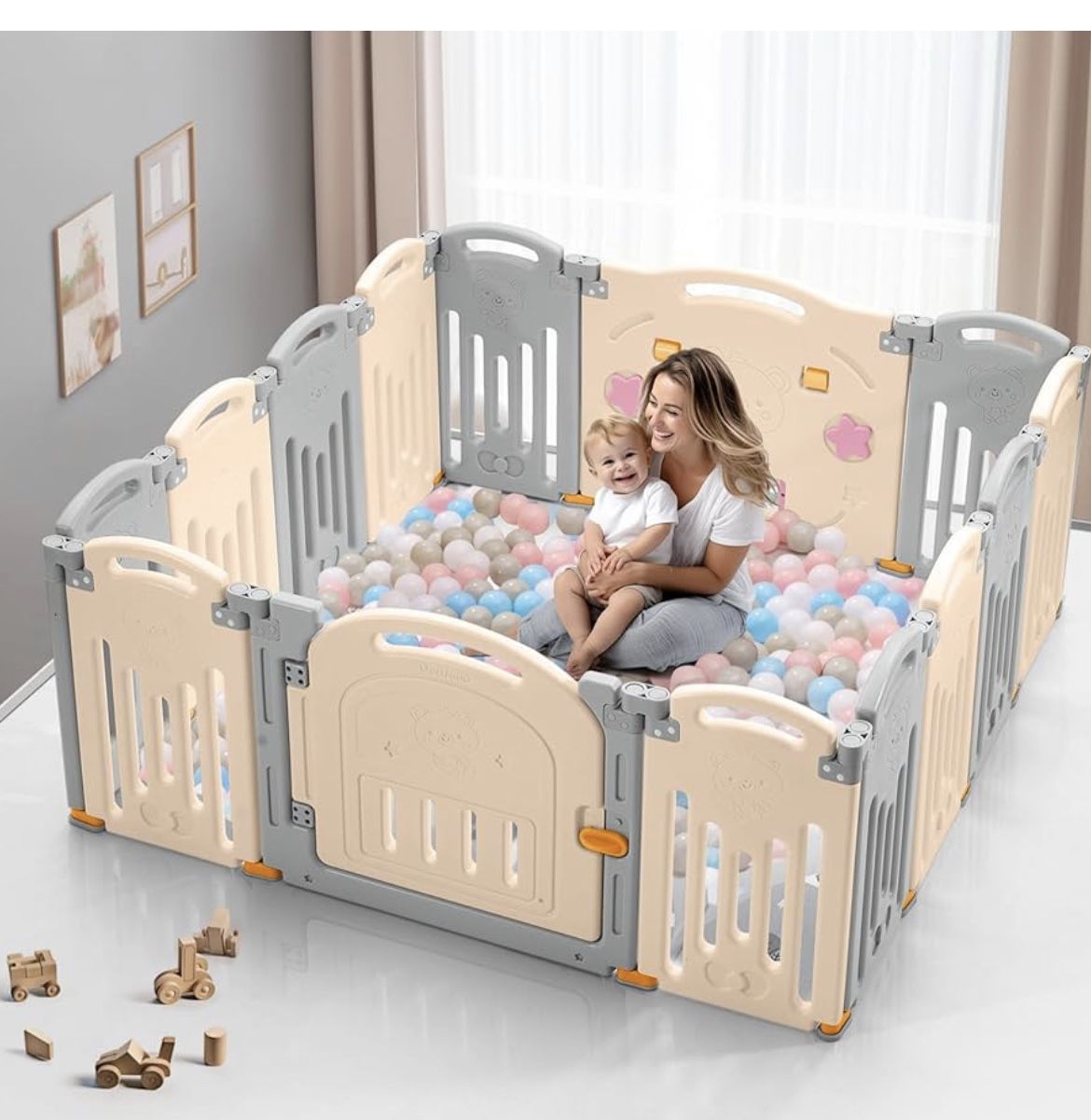 UANLAUO Baby Playpen,Large Play Pens 14 Panels