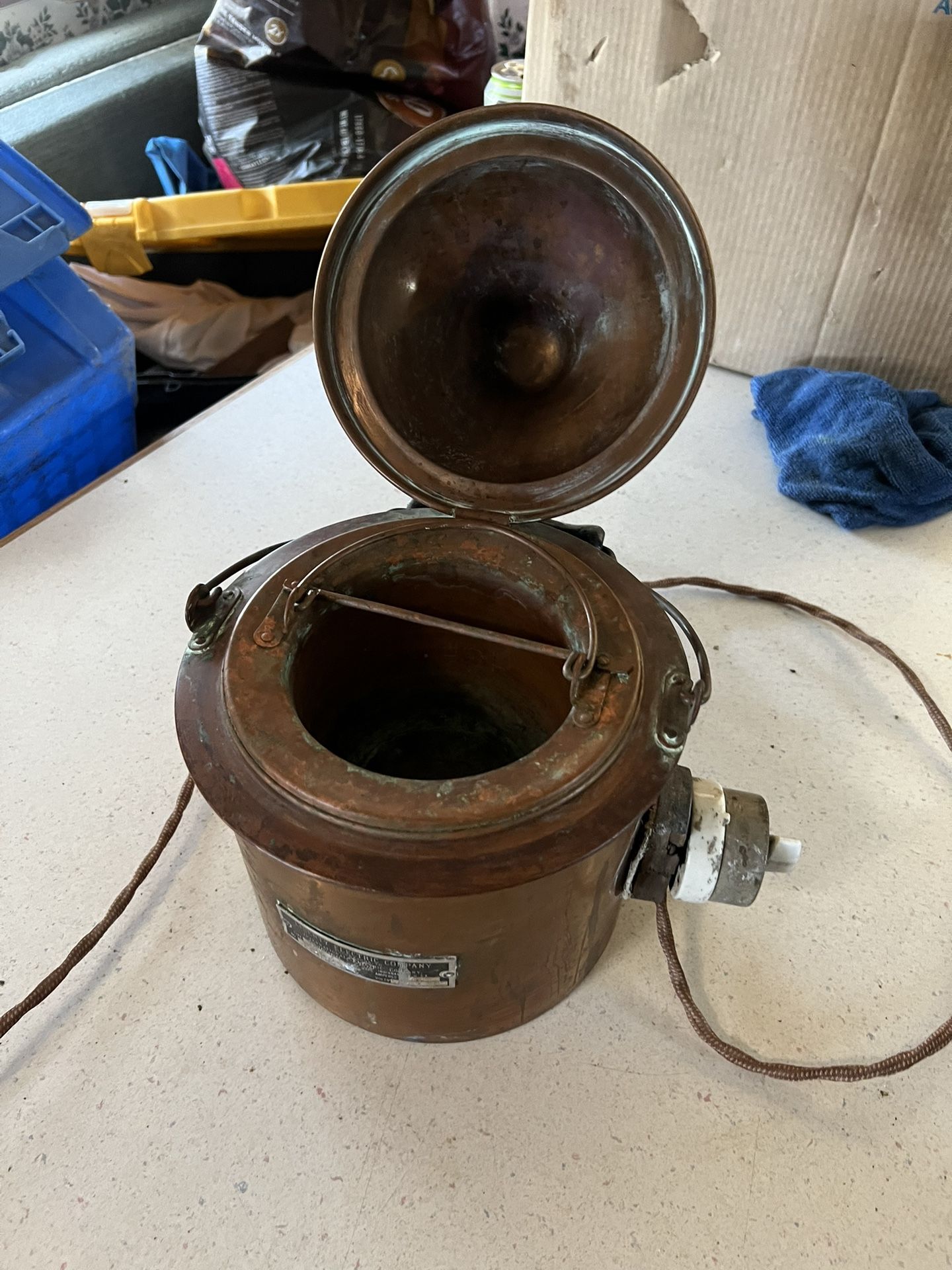 Liberty Electric Company International Electric Company Copper Melting Pot.