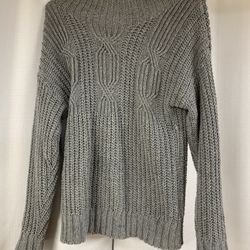Medium Grey Cable Knit Sweater