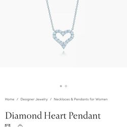 Tiffany&Co Diamond Heart Necklace 