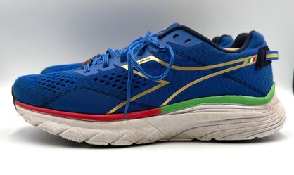 Diadora Equipe Atomo Running Shoes Blue/Gold Made in Italy Men’s US 11.5 EU 45.5
