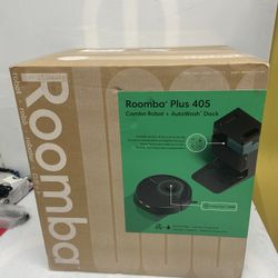 New iRobot Roomba Plus 405 (G185) Combo Robot Vacuum & Mop +AutoWash Dock -Black