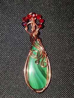 Malachite pendant handmade