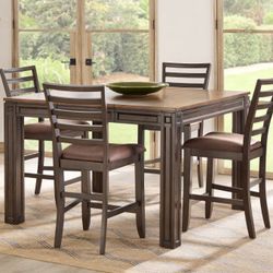 Dinning Table Set - Counter Height - 5 Pieces