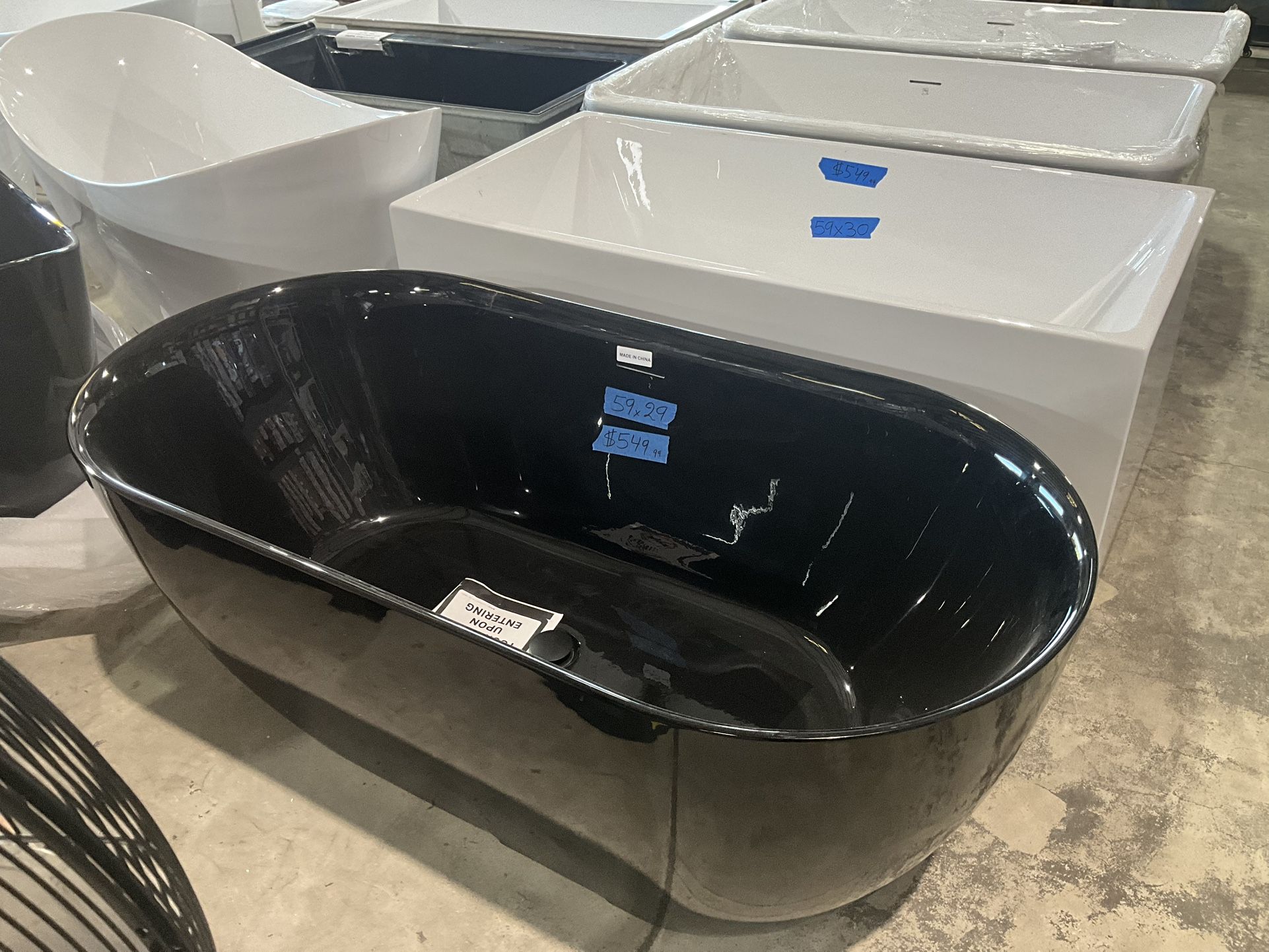 Acrylic Tub Freestanding Tub Bathtub 59” x 29” $549 Luke’s liquidations warehouse Address:  2434 N Forsyth Rd, Suite A, Orlando, Fl, 32807 Open  Monda