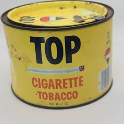 Vintage Top Cigarette Tobacco Empty Tin  6 oz. Can  R.J. Reynolds Tobacco Co.