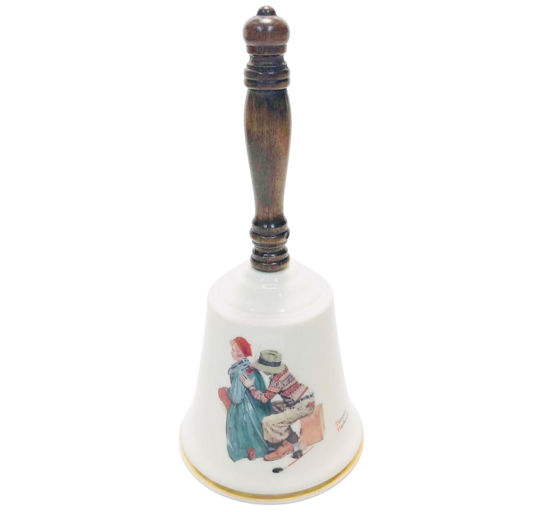 Vintage 1987 Norman Rockwell Gorham Fine China Collectibles “The Artist” Limited Edition Hand Bell