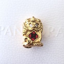 Pandora 14k Gold Plated, Chinese Fortune Pixiu, Charm #760091C01 ~ FREE Pandora Gift Box + Tag  Sterling Silver S 925 ALE + 14k Gold Plated + Cubic Zi