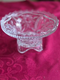 Vintage Pressed Glass Compote Dish