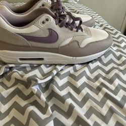 the Nike Air Max 1 SC in the colorway Light Bone / Violet Dust / Phantom, style code FB9660-002.