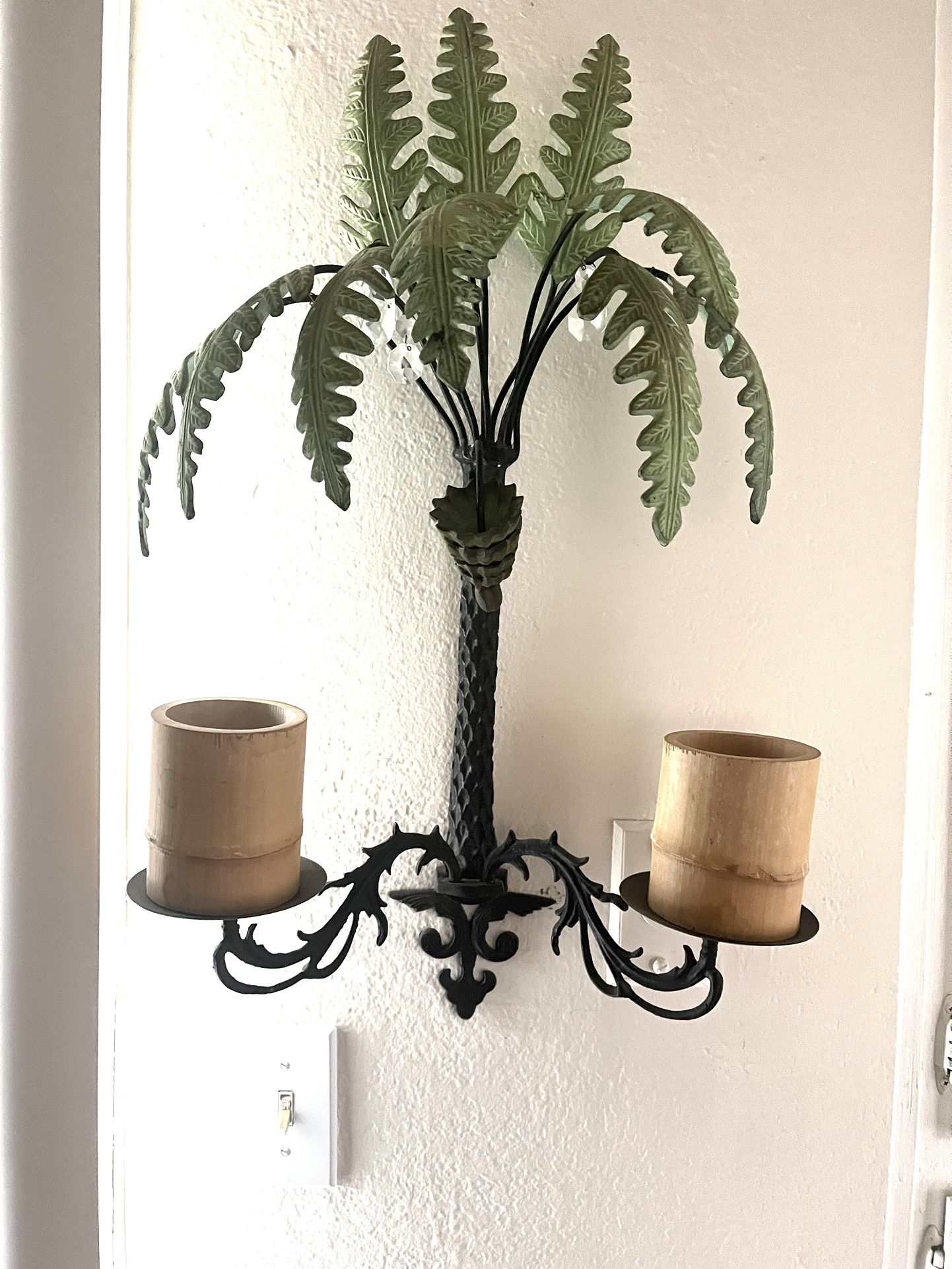 Tropical Candle Holder For The Wall 