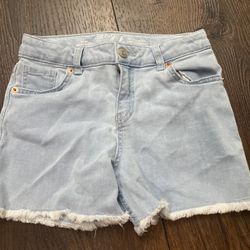 Girls Light Blue Short Shorts Size 10/12 By Cat & Jack Stretch #7
