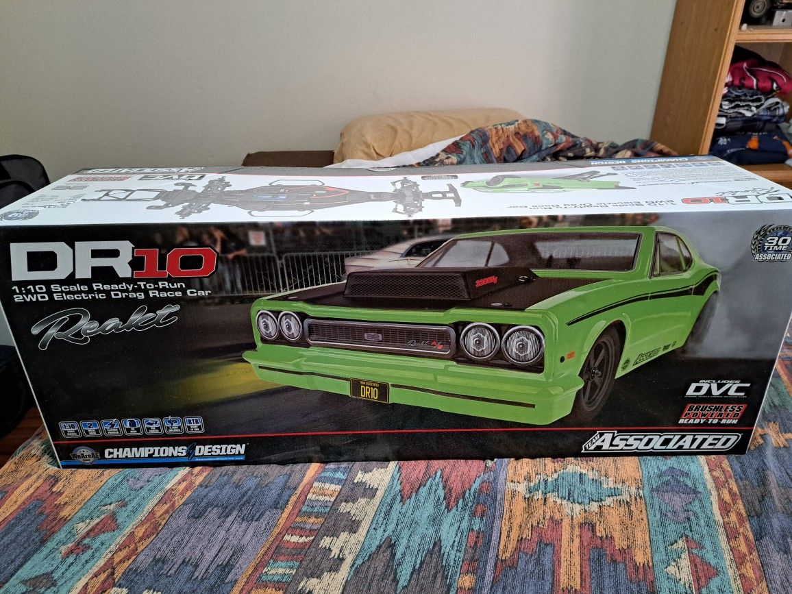 Team Associated Dr10 Rc Drag Car Green 