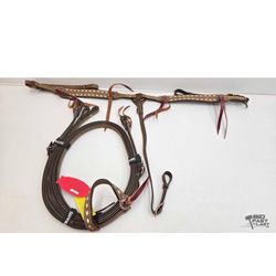 Showman Single Ear Headstall And Breastcollar Set