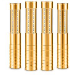 New Upgrade 4 Pcs Bottle Service Lights LED Strobe Baton Bottle Girl Lights Rechargeable Handheld Flashing Club Signs for Birthday Wedding Party (Gold