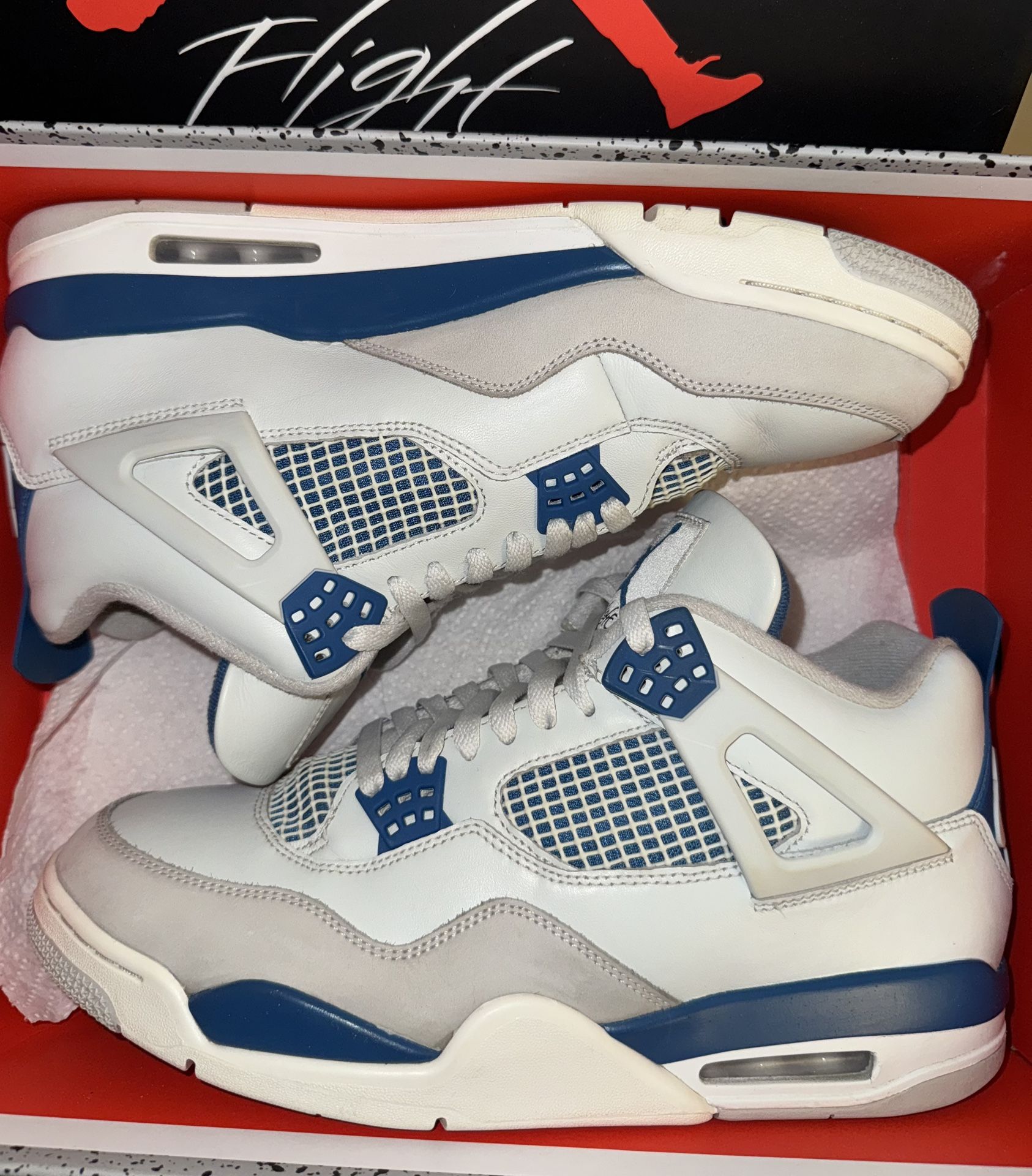 Jordan Retro 4 Military Blue Size 12 Men’s Sneakers Shoes Nike Air