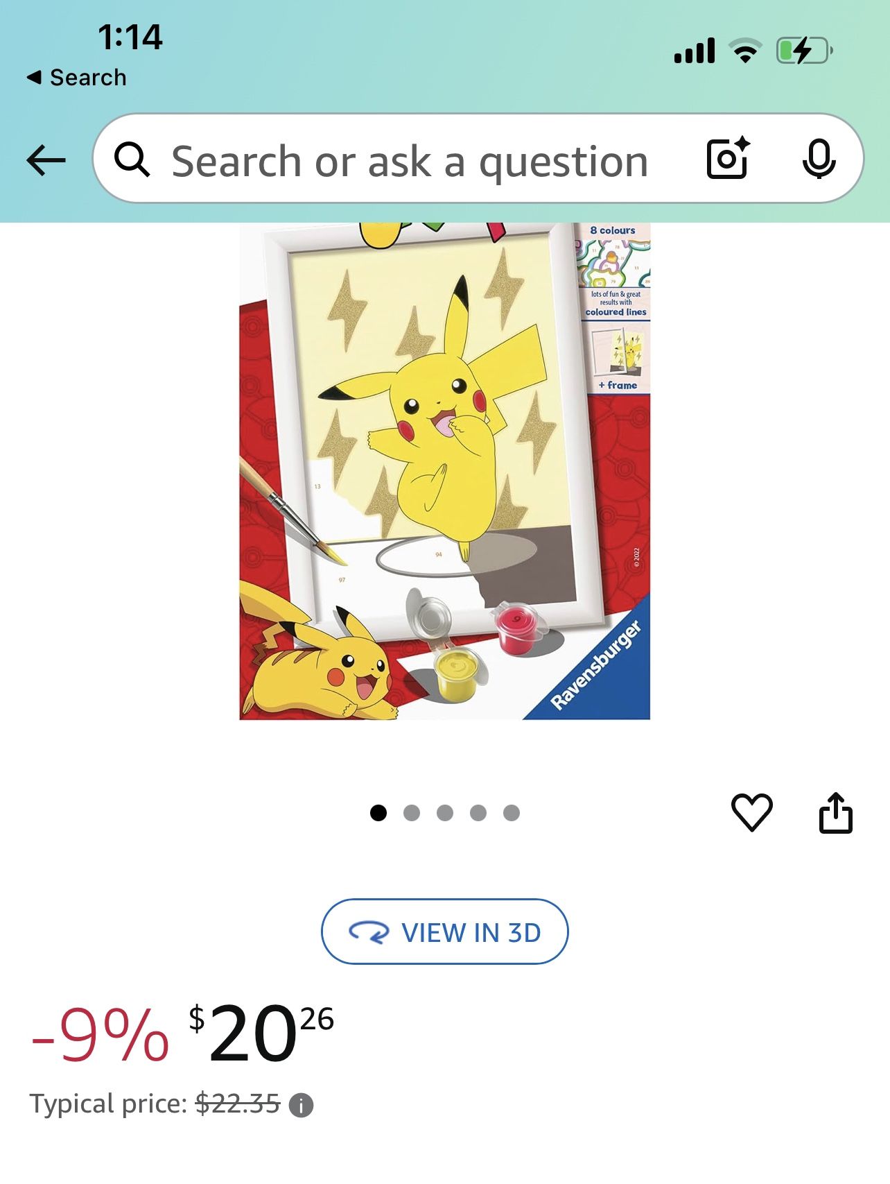 Pokemon Paint by Numbers Kits for Children & Adults