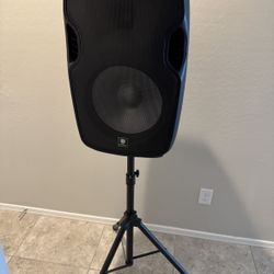 PRORECK Titan 15A 600W 15inch LED Powered Bluetooth PA Speaker with Height Adjustable Stand, Remote Control and Mic, TWS Stereo Pairing